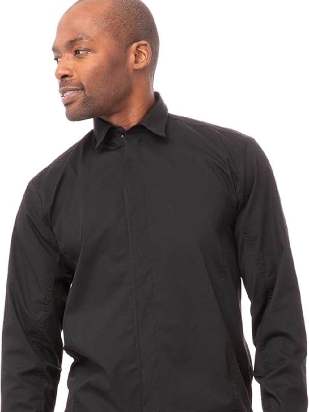 Chef Works Men's Shelby Zip Front Shirt, Medium